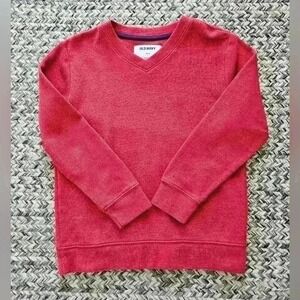 Old Navy Red‎ Sweater V-Neck Youth Small (6-7)